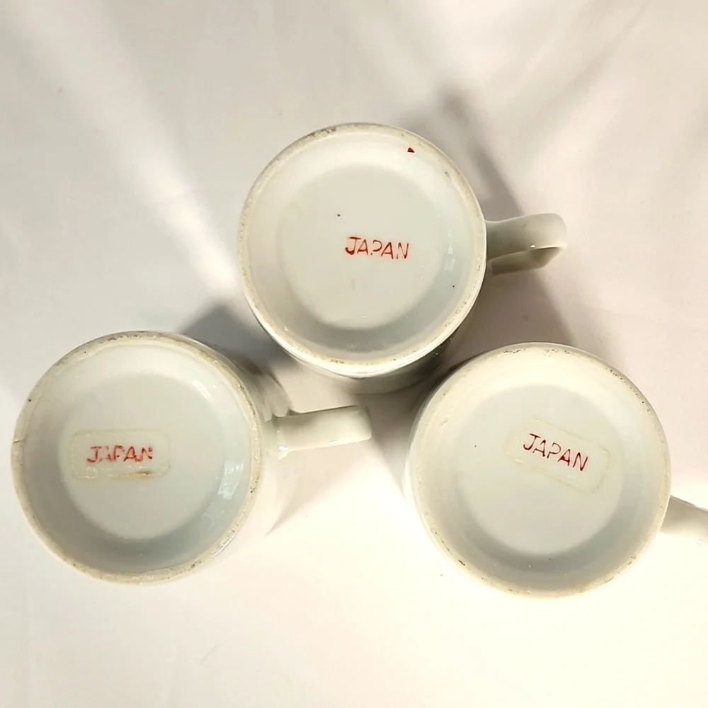 Set of 3 Vintage Hummel-Style Mugs - Collectible Porcelain - Made in Japan 1950s - Picture 8 of 16